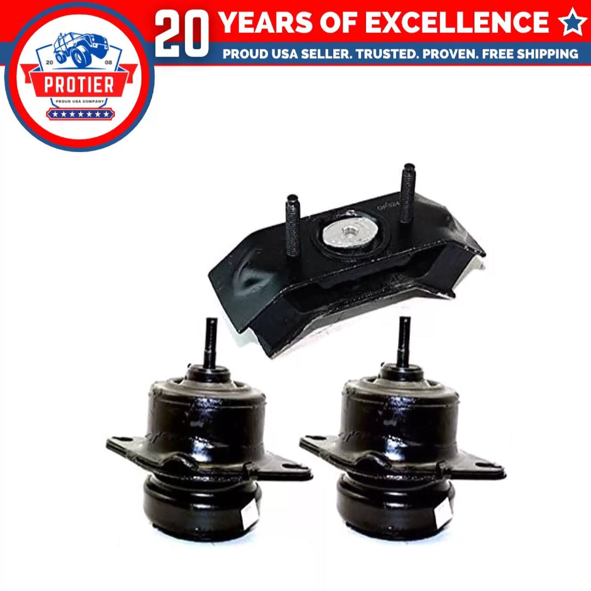 Fits 2005-2010 Ford Mustang 4.0L/4.6L Engine Motor & Transmission Mount Set 3PCS 6B93BC-57 [1]