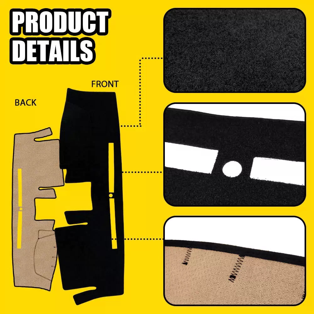 Fits 2005-2020 NISSAN FRONTIER DASH COVER MAT DASHBOARD PAD CHARCOAL BLACK EOA 6B93BC-57 [10]