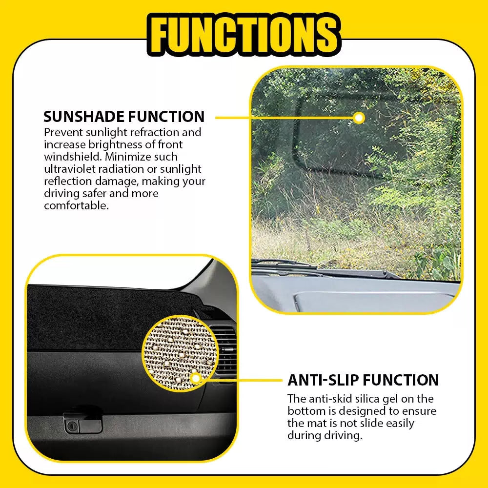Fits 2005-2020 NISSAN FRONTIER DASH COVER MAT DASHBOARD PAD CHARCOAL BLACK EOA 6B93BC-57 [8]