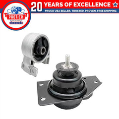 Fits 2006-2011 Hyundai Accent 1.6L Front Lower & Upper Motor Mount 2pcs : 6B93BC-57 [1]