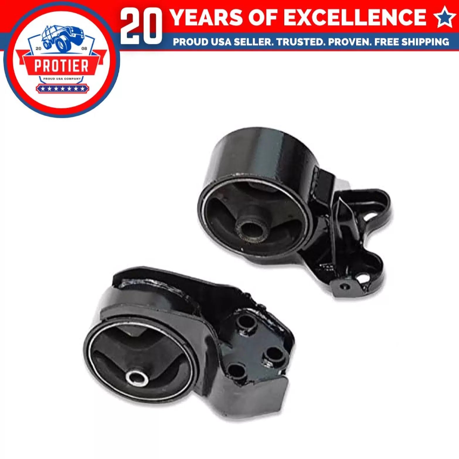 Fits 2007-2009 Kia Spectra / Spectra5 2.0L AUTO Front & Rear Motor Mount 2PCS : 6B93BC-57 [1]