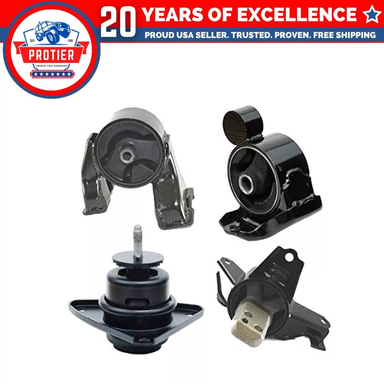 Fits 2007-2010 Hyundai Elantra 2.0L Sedan AUTO Motor & Trans Mount Set 4PCS : 6B93BC-57 [1]