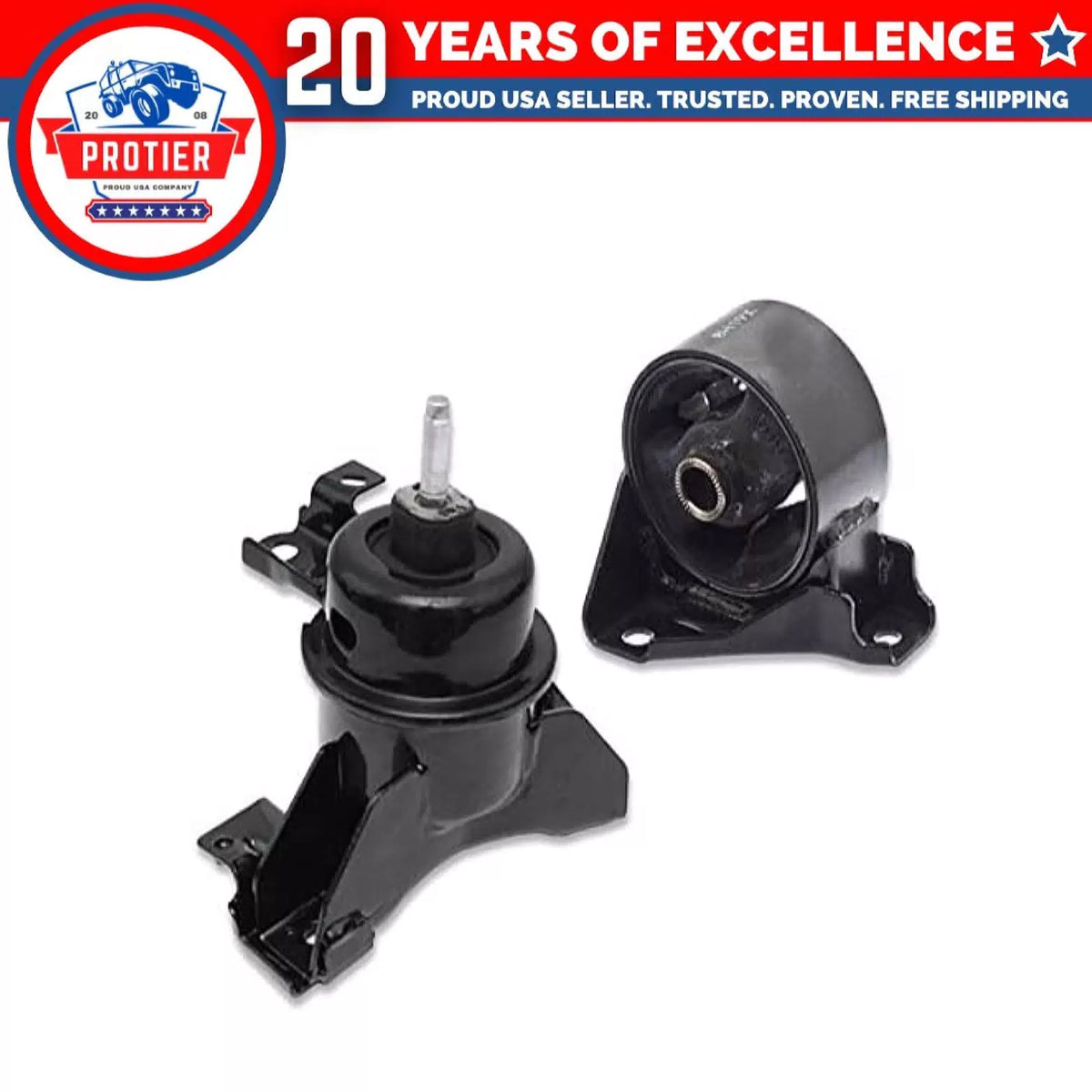 Fits 2007-2010 Kia Optima/Magentis 2.4L Front & Front RT Motor Mount 2pc : 6B93BC-57 [1]
