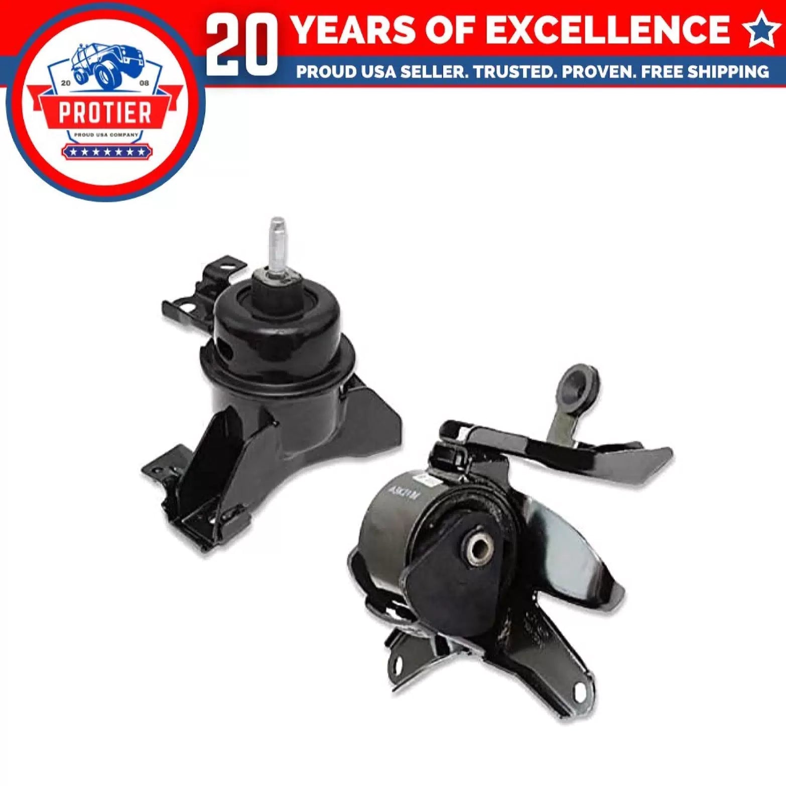 Fits 2007-2012 Kia Rondo 2.4L Front Right Motor & Trans Mount Set 2pcs : A7176 6B93BC-57 [1]