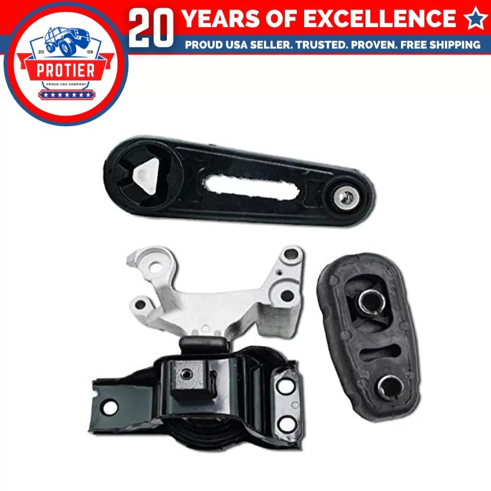 Fits 2007-2012 Nissan Sentra 2.0L w/Auto CVT Trans Motor Mount Set 3PCS : 6B93BC-57 [1]