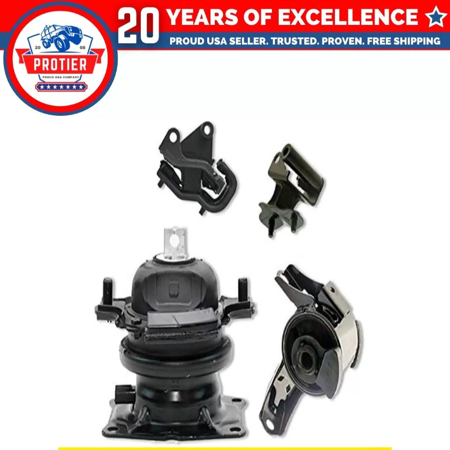 Fits 2007 Honda Odyssey 3.5L i-VTEC AUTO FR FR RT Motor & Trans Mount 4pcs : 6B93BC-57 [1]