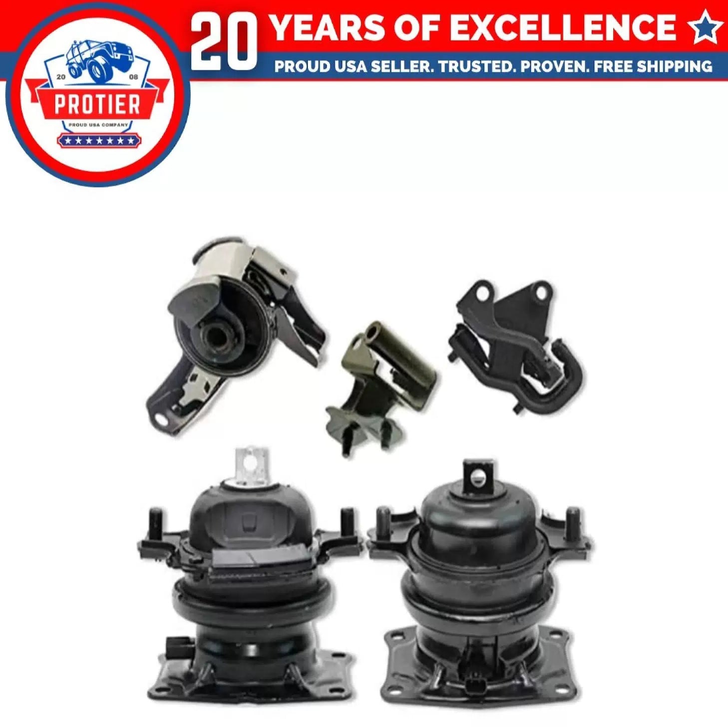 Fits 2007 Honda Odyssey 3.5L i-VTEC AUTO Motor & Trans Mount Set 5pcs 6B93BC-57 [1]
