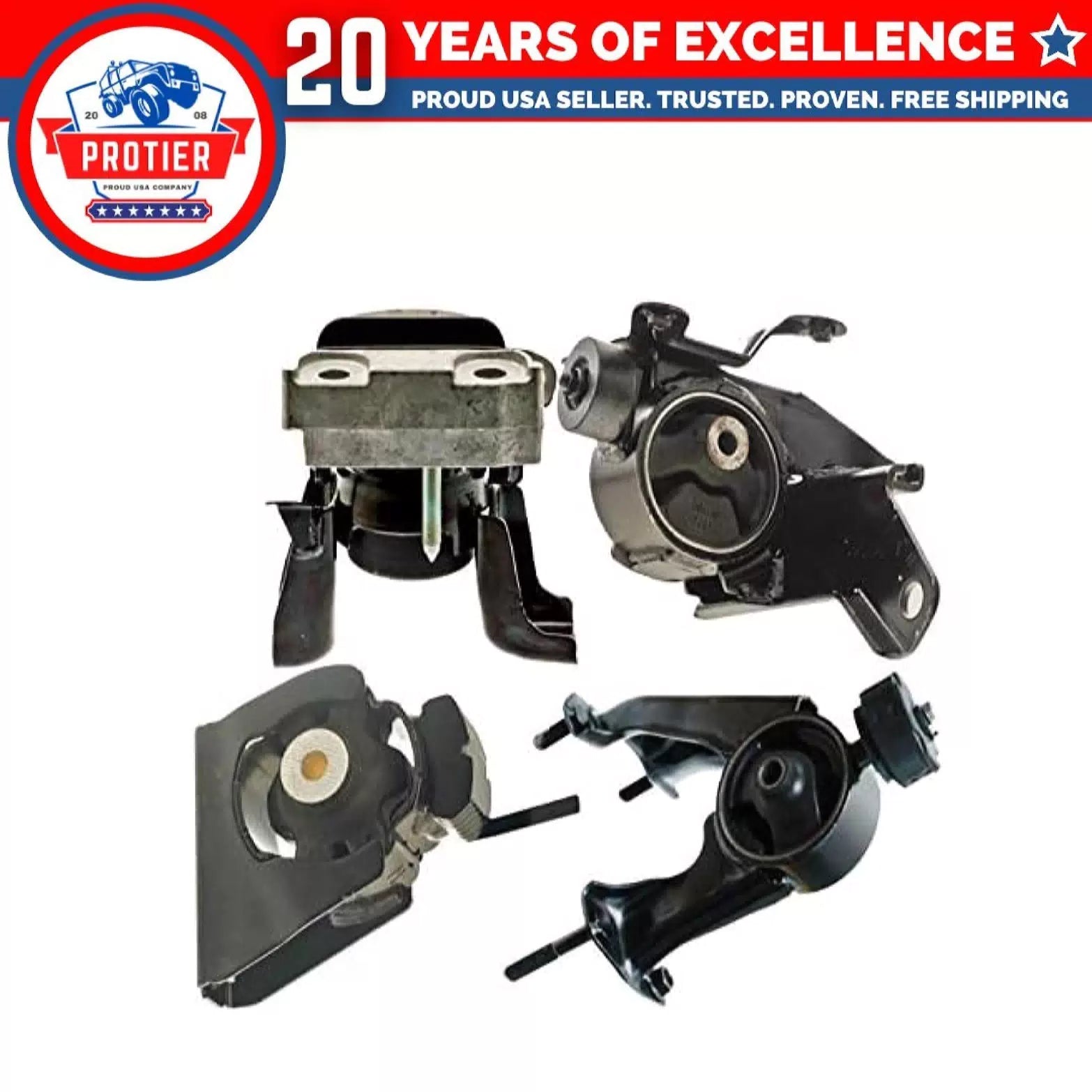 Fits 2009-2013 Toyota Corolla/Matrix(2WD) 2.4L Motor & Trans Mount Set 4PCS : 6B93BC-57 [1]