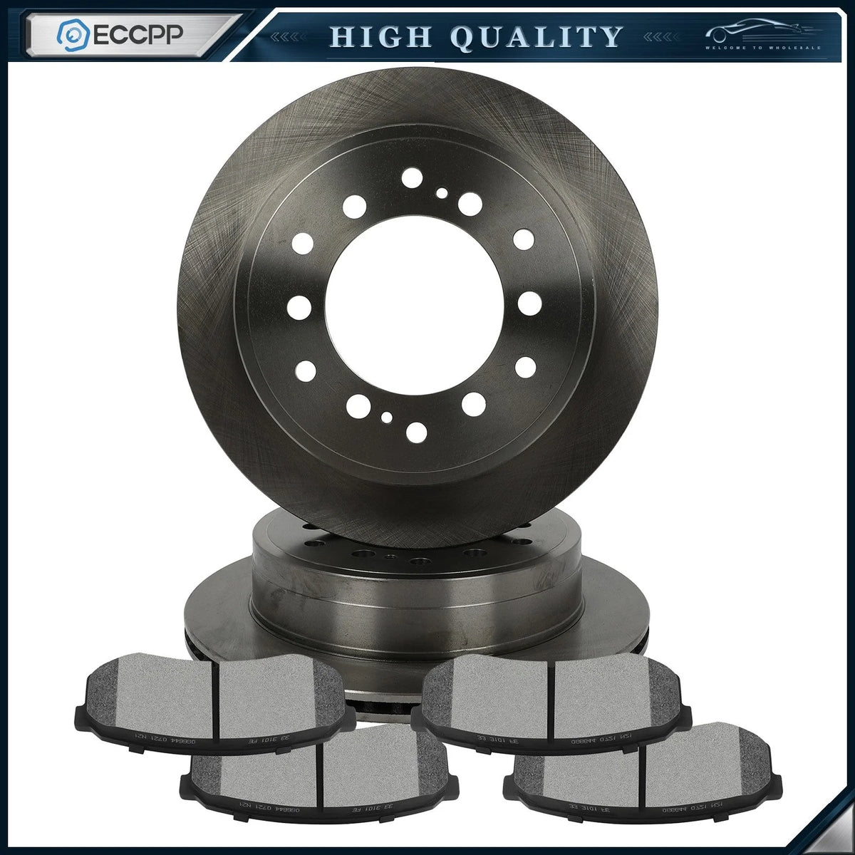 Fits 2010 2011 2012 - 2021 LEXUS GX460 Rear Ceramic Brake Pads and Rotors Discs KOEEP [1]