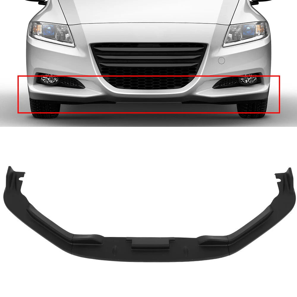 Fits 2011-2012 Honda CR-Z JP-Style 3pcs Matte Black Front Bumper Lip Spoiler 6B93BC-57 [1]