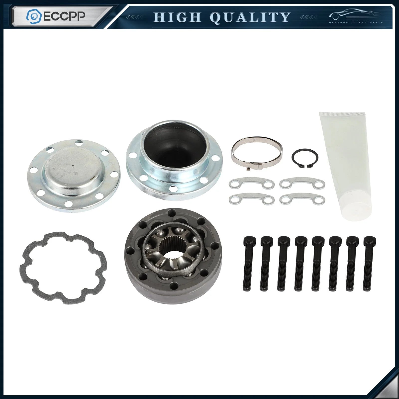 Fits 2012-2016 Jeep Wrangler Sport 3.6L Prop / Drive Shaft Front CV Joint Kit 6B93BC-57 [1]