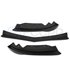 Fits 2015-2018 Cadillac ATS 3-Pcs Painted Black Front Bumper Spoiler Lip 6B93BC-57 [3]