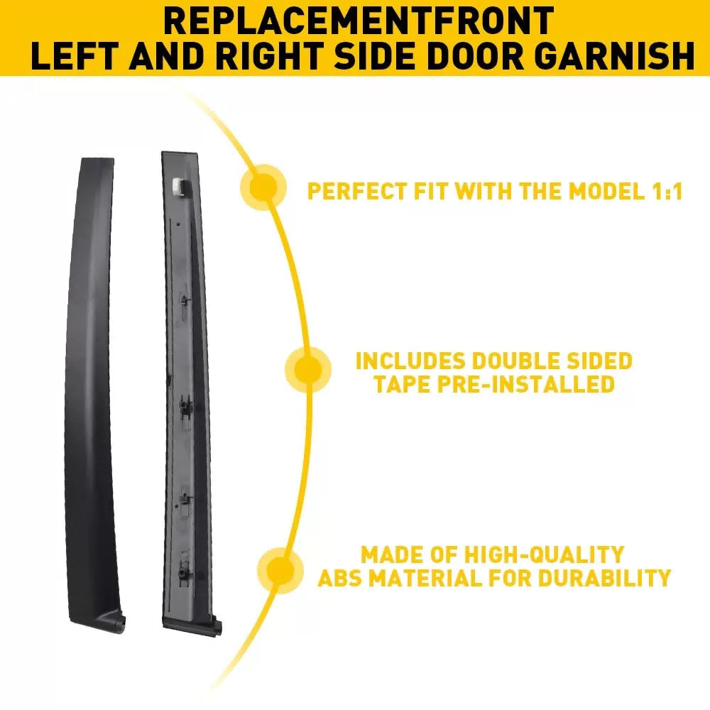 Fits For 1992-1995 Honda Civic 2 3 Dr LH&RH Door Garnish Trim Pillar Sash Set EA 6B93BC-57 [3]
