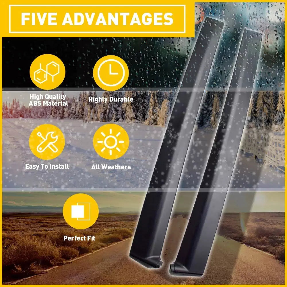 Fits For 1992-1995 Honda Civic 2 3 Dr LH&RH Door Garnish Trim Pillar Sash Set EA 6B93BC-57 [4]