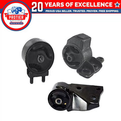 Fits Kia Spectra/Sephia 1.8L 1998-2004 AUTO Front & Rear Motor Mount Set 3PC : 6B93BC-57 [1]