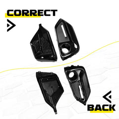 Fog Light Garnish Covers For 2016 2017-2021 Honda Civic Type-R Front + Rear EOA 6B93BC-57 [2]