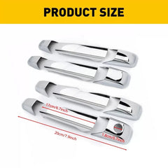 For 07-13 Chevy Silverado GMC Sierra 1500 3500 2500 CHROME 4Dr Handle Covers EOA 6B93BC-57 [2]