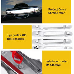 For 07-13 Chevy Silverado GMC Sierra 1500 3500 2500 CHROME 4Dr Handle Covers EOA 6B93BC-57 [3]