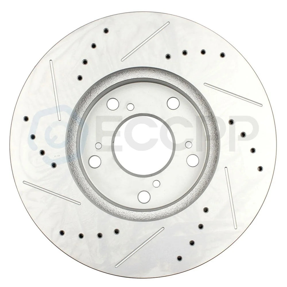For 07 Honda Accord Sedan Front Brake Rotors And Ceramic Pads Drilled & Slotted 6B93BC-57 [7]