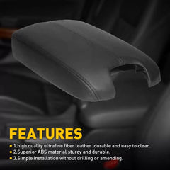 For 08-12 Honda Accord Leather Armrest Center Console Lid Cover w/ Base Black EA 6B93BC-57 [4]