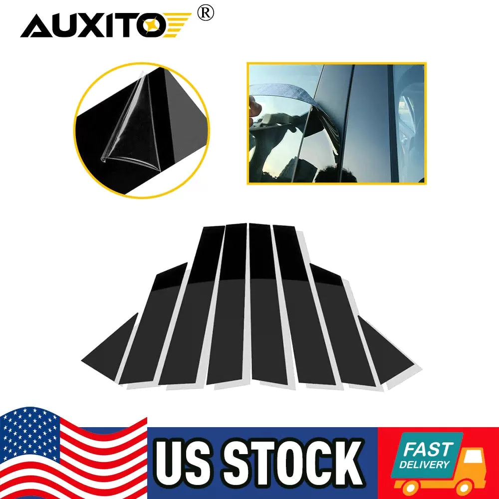 For 13-2018 Nissan Altima 8PCS Glossy Black Posts Pillar Window Door Trim Cover 6B93BC-57 [1]