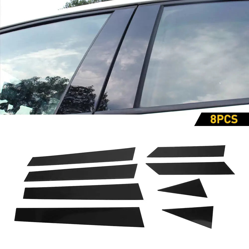 For 13-2018 Nissan Altima 8PCS Glossy Black Posts Pillar Window Door Trim Cover 6B93BC-57 [9]