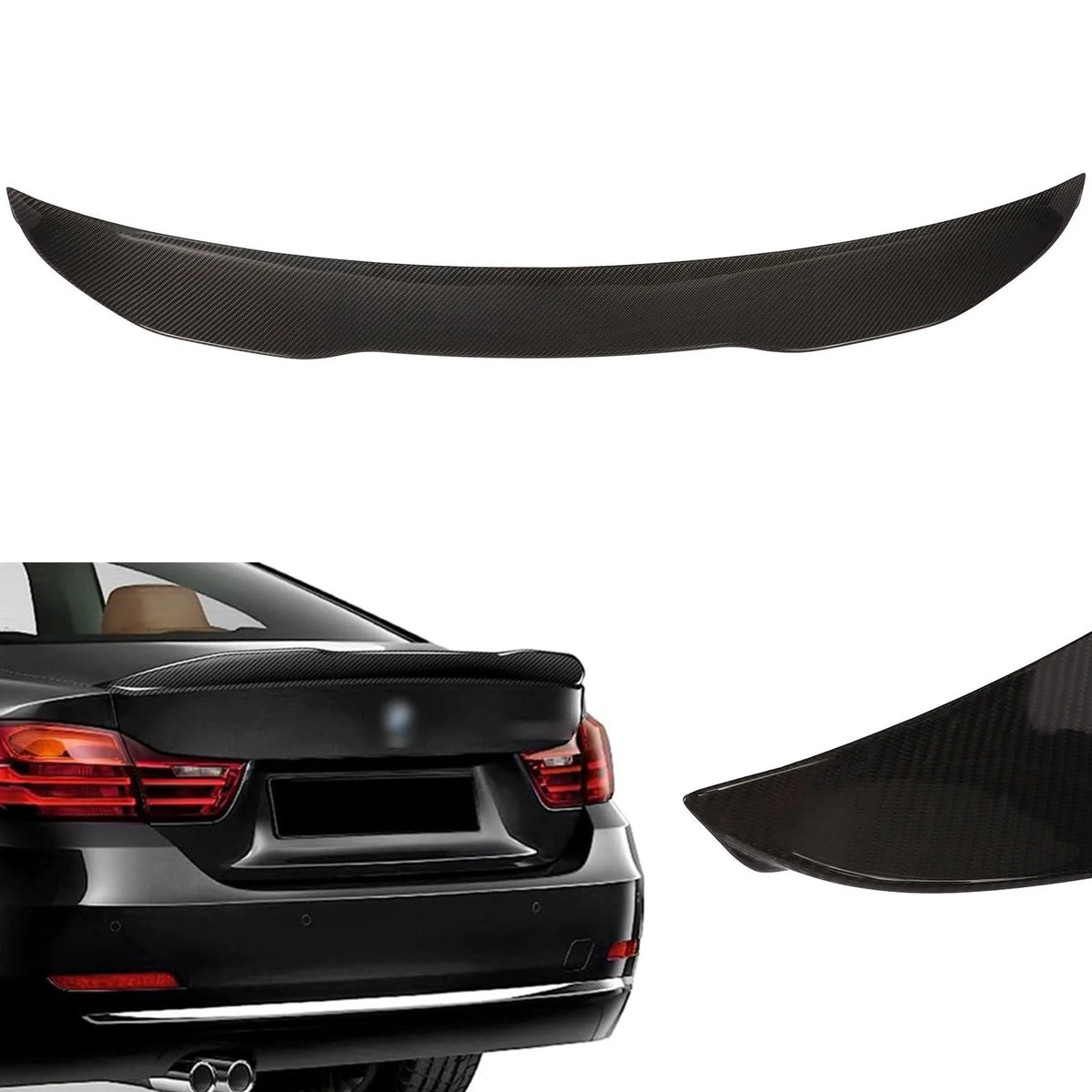 For 14-20 BMW F32 428i 430i 435i 440i Carbon Fiber Highkick Trunk Spoiler KOEEP [1]