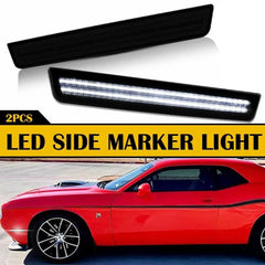 For 15-22 Dodge Challenger White LED Front Bumper Side Light Marker Lamp 2PCS 6B93BC-57 [1]