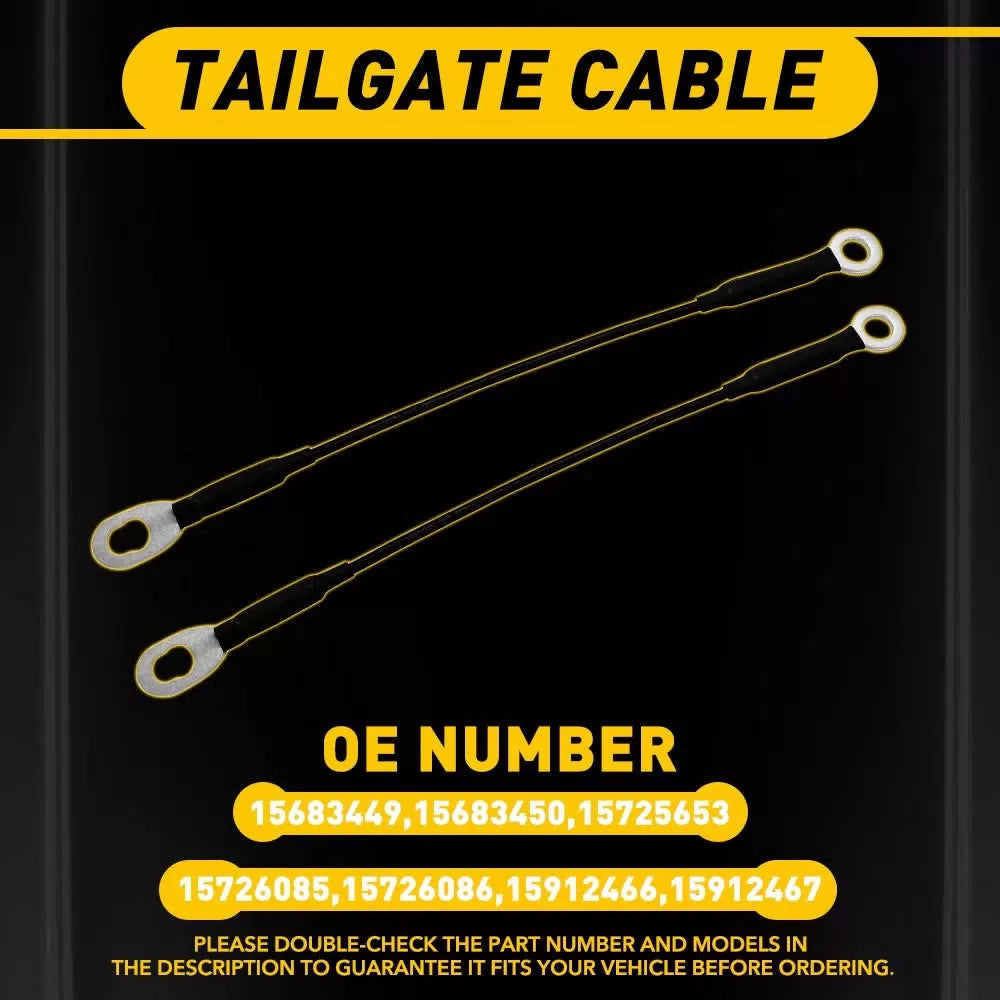 For 1994-2004 Chevrolet S10 GMC Sonoma Rear Tailgate Cable Set of 2pcs 15726085 6B93BC-57 [3]