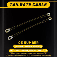 For 1994-2004 Chevrolet S10 GMC Sonoma Rear Tailgate Cable Set of 2pcs 15726085 6B93BC-57 [3]