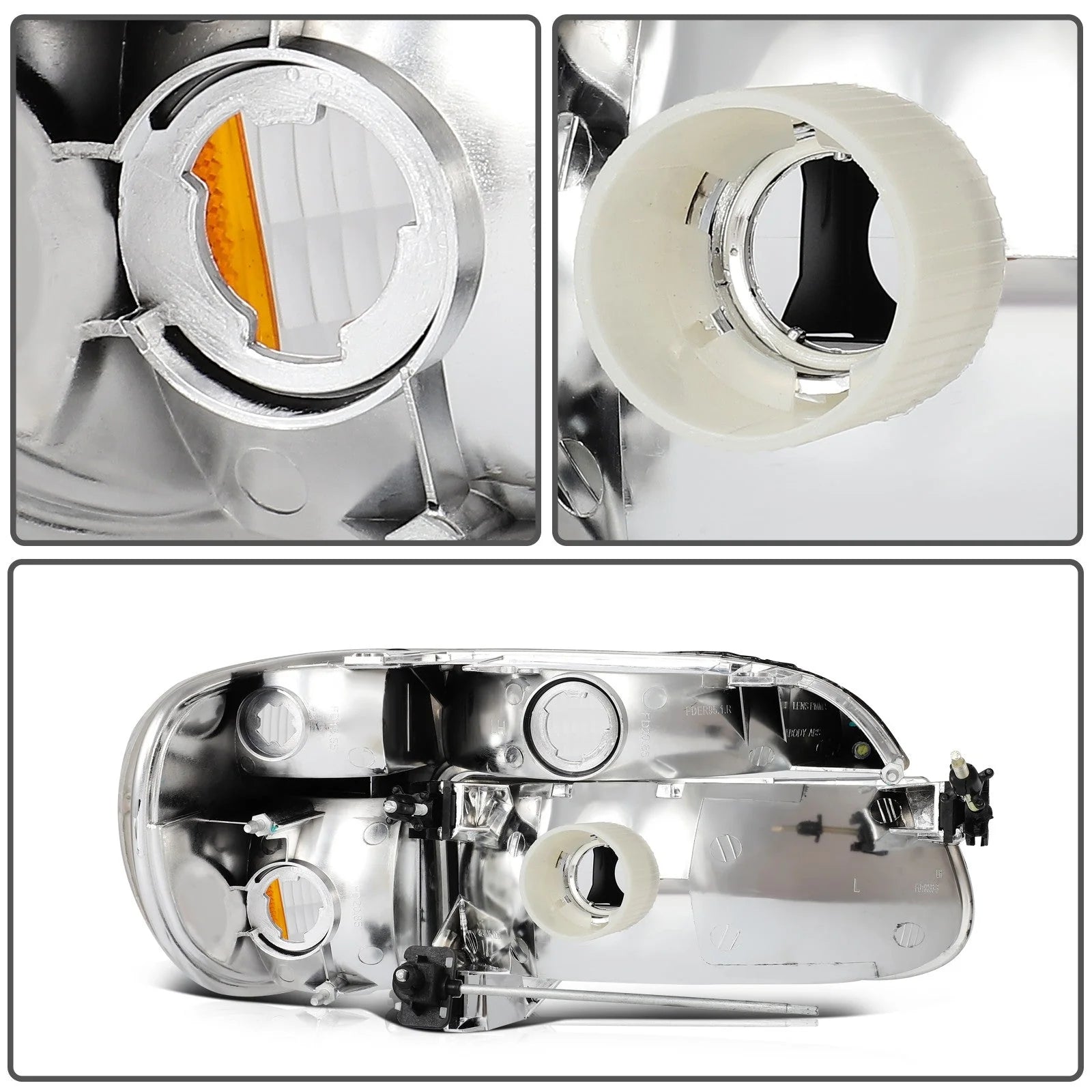 For 1995-2001 Ford Explorer 1997 Mercury Mountaineer Headlights Assembly L+R KOEEP [10]