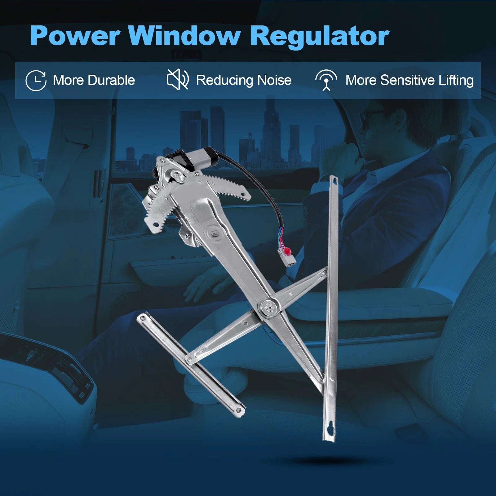 For 1997-2001 Honda CR-V Front Driver Side Power Window Regulator with Motor 6B93BC-57 [1]