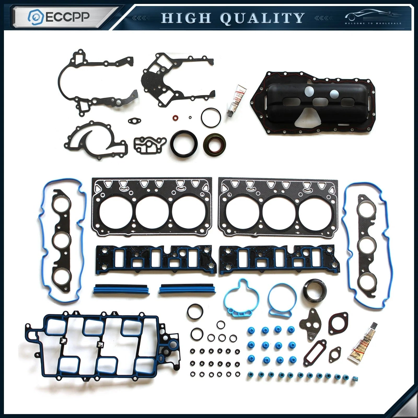 For 1997-2003 Chevrolet Buick Pontiac 3.8L Graphite Full Head Gasket Set KOEEP [1]