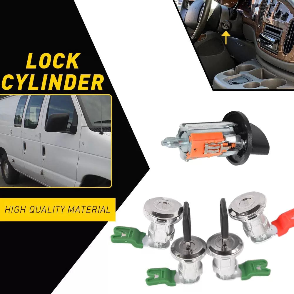 For 1997-2020 Econoline Ford Van Door Lock Cylinder Ignition with Switch Keys 6B93BC-57 [11]