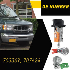 For 1997-2020 Econoline Ford Van Door Lock Cylinder Ignition with Switch Keys 6B93BC-57 [2]