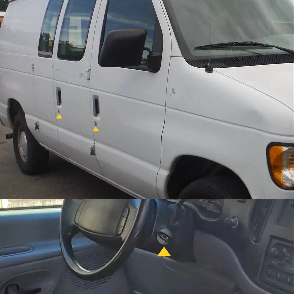 For 1997-2020 Econoline Ford Van Door Lock Cylinder Ignition with Switch Keys 6B93BC-57 [3]