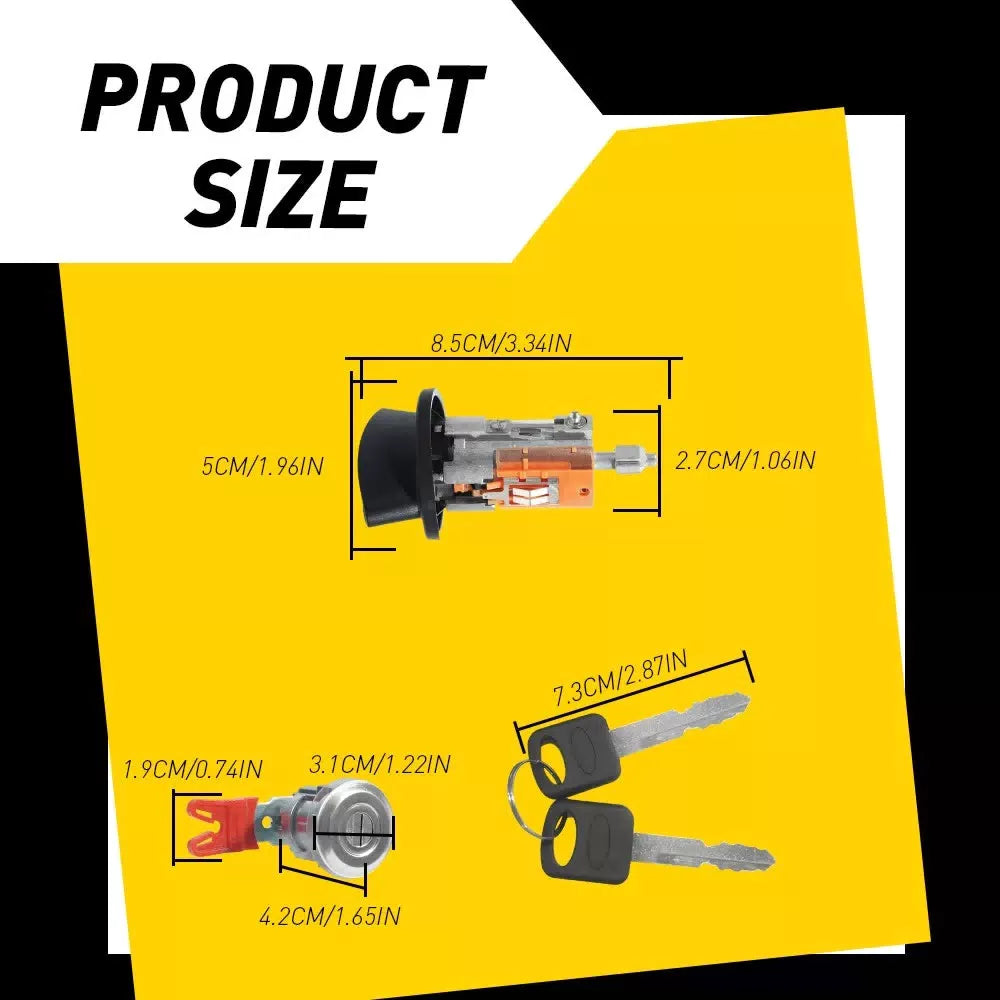For 1997-2020 Econoline Ford Van Door Lock Cylinder Ignition with Switch Keys 6B93BC-57 [8]