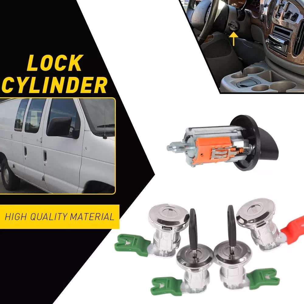 For 1997-2020 Econoline Ford Van Door Lock Cylinder Ignition with Switch Keys [11]