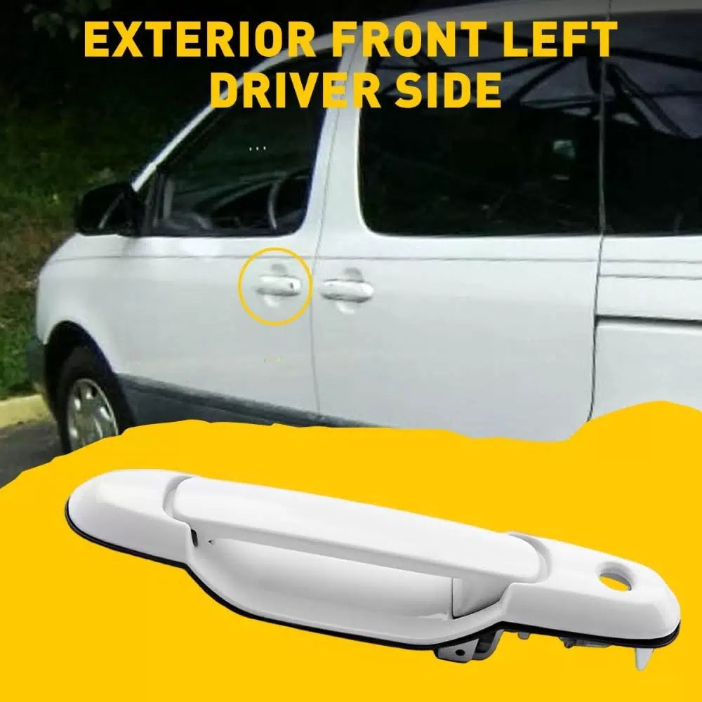 For 1998-2003 Toyota Sienna Front Outside Door Handle Left Driver Side LH White 6B93BC-57 [5]