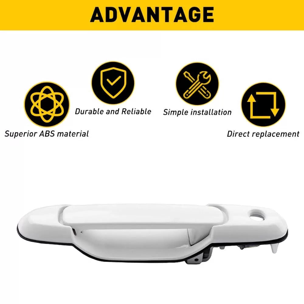 For 1998-2003 Toyota Sienna Front Outside Door Handle Left Driver Side LH White 6B93BC-57 [7]