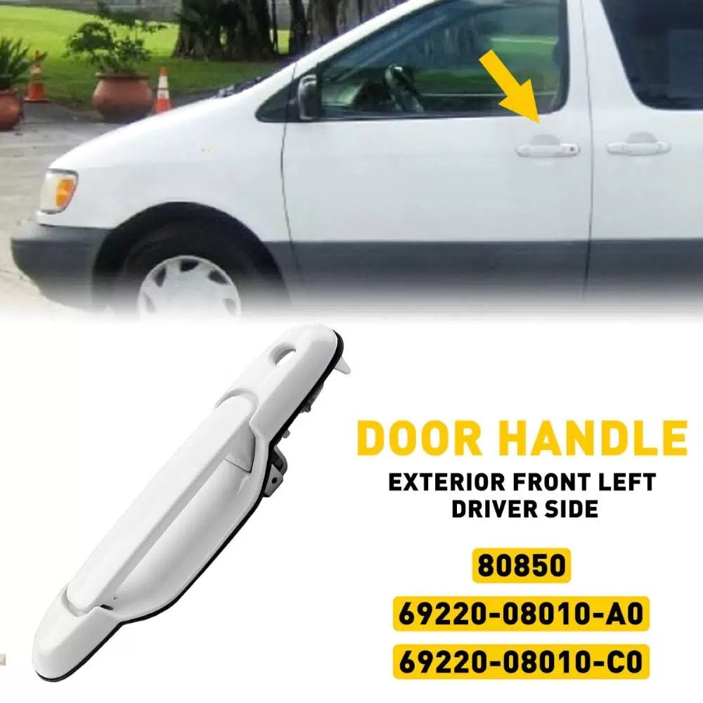 For 1998-2003 Toyota Sienna Front Outside Door Handle Left Driver Side LH White 6B93BC-57 [8]