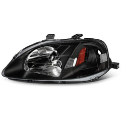 For 1999-2000 Honda Civic Front Headlights Assembly Black Headlamps Left + Right 6B93BC-57 [2]