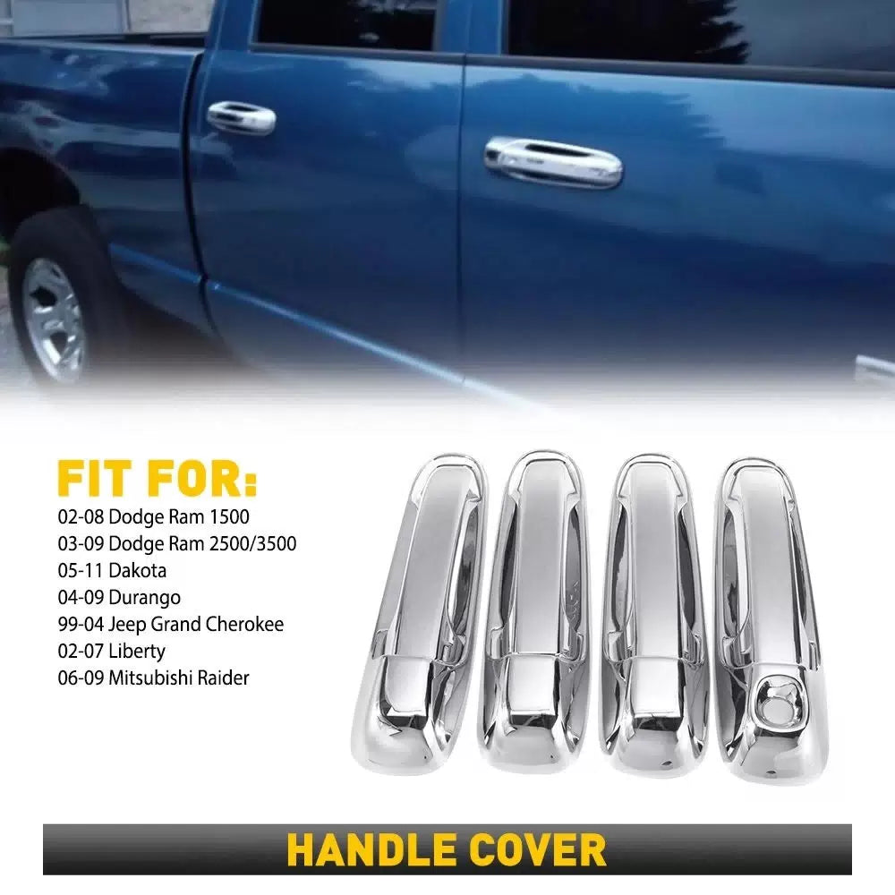 For 1999-2004 Jeep Grand Cherokee Chrome 4 Handle Door Car Exterior Outside EOA 6B93BC-57 [2]