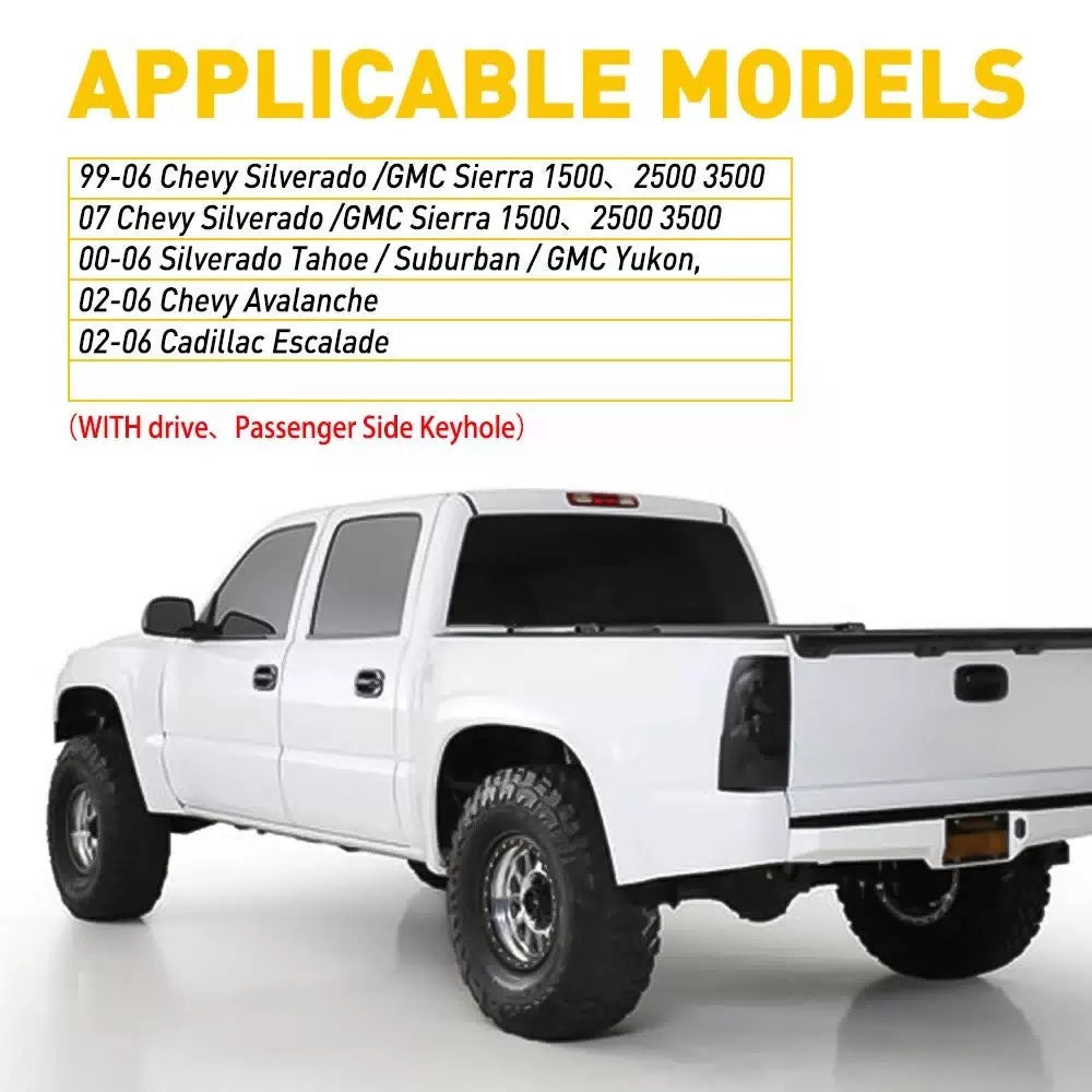For 1999-2006 Chevy Silverado / GMC Sierra Chrome 2 Door Handle Covers With PSKH 6B93BC-57 [6]