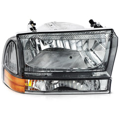 For 2000-2004 Ford Excursion Front Headlights Assembly Smoke Lamps Left + Right 6B93BC-57 [2]
