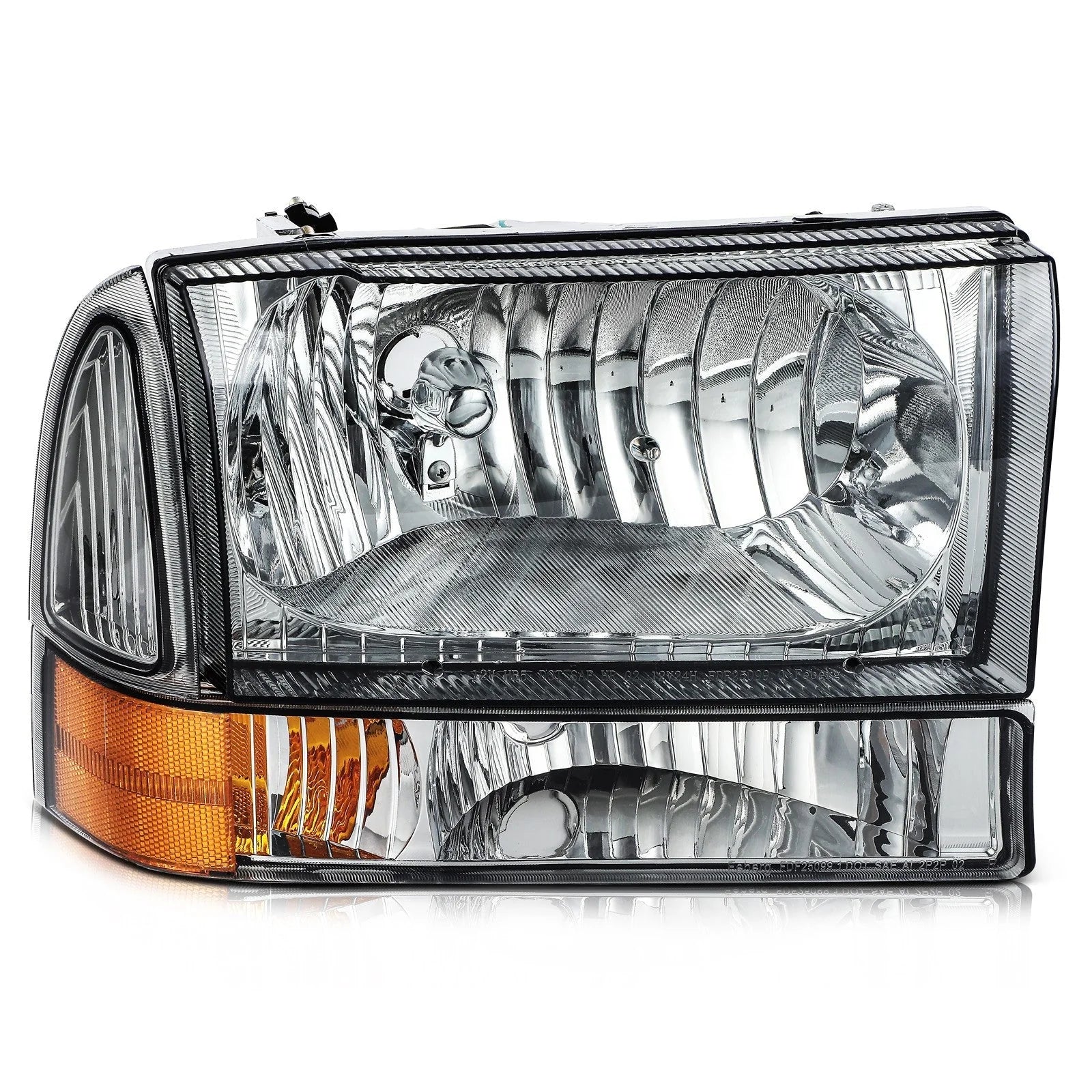For 2000-2004 Ford Excursion Front Headlights Assembly Smoke Lamps Left + Right 6B93BC-57 [3]