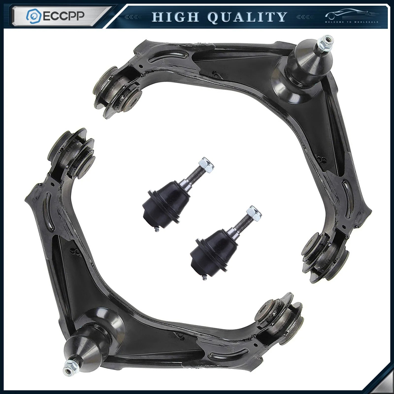 For 2001-2007 GMC Sierra 1500 HD 4PCS Front Upper Control Arms Lower Ball Joints KOEEP [1]