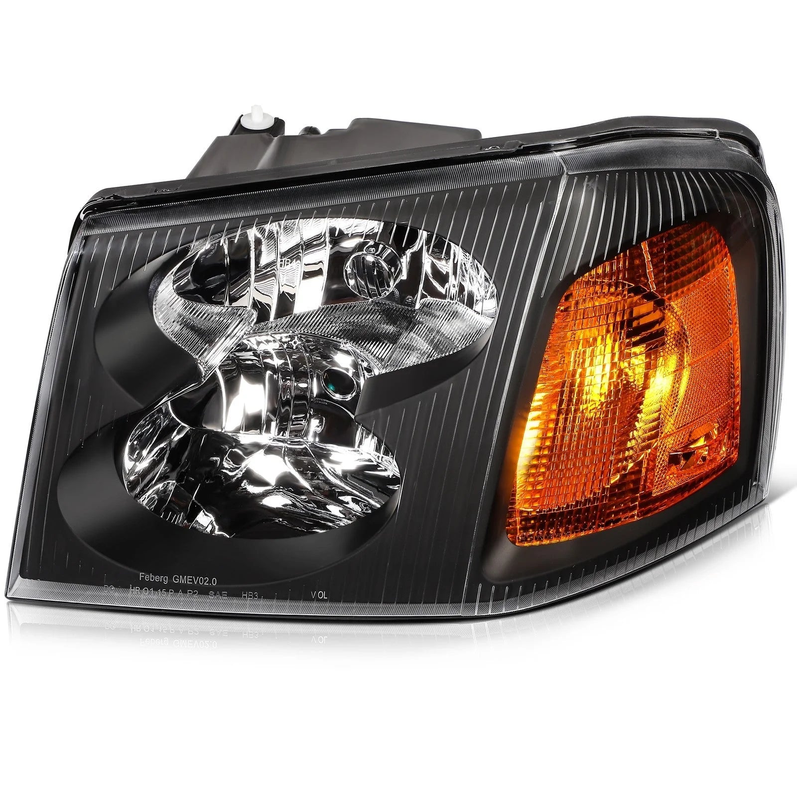 For 2002-05 GMC Jimmy 2002-2009 GMC Envoy Black Housing Headlights Assembly L+R 6B93BC-57 [5]