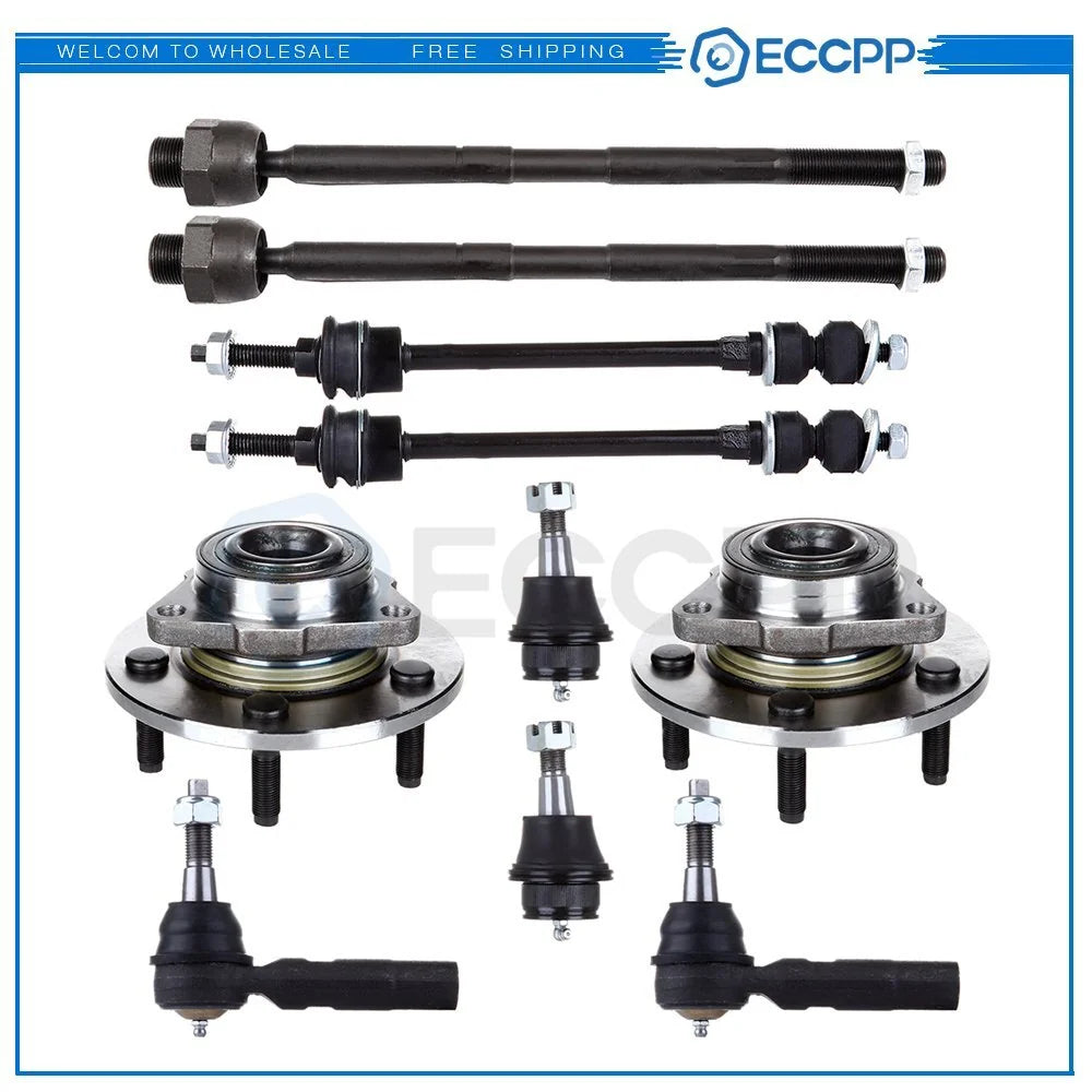 For 2002 2003 2004 2005 Dodge Ram 1500 - Front Wheel Bearing & Hub + Tierods 4WD 6B93BC-57 [1]