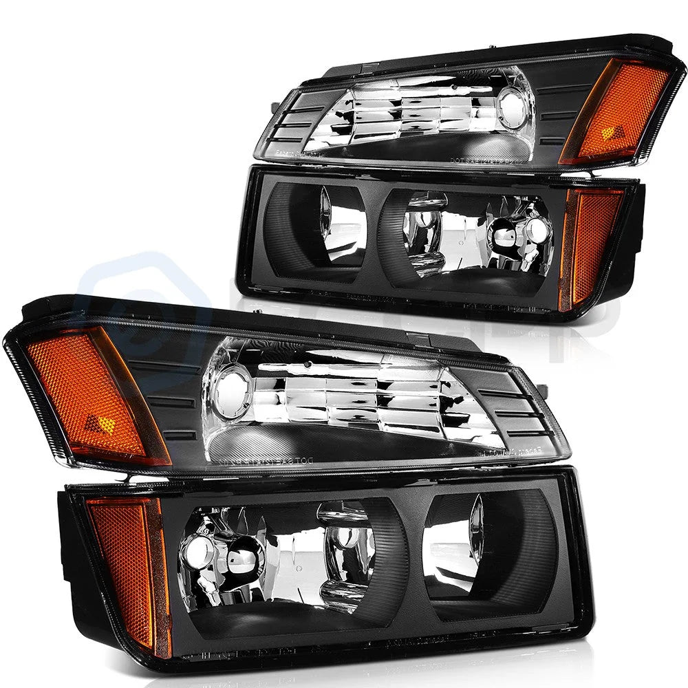 For 2002-2006 Chevy Avalanche Replacement Headlights Assembly Pair Clear Lens 6B93BC-57 [2]